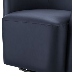 Poltrona Girevole Ardena Blu Notte, Design Elegante in Ecopelle per Arredamento Soggiorno - Product Image 6