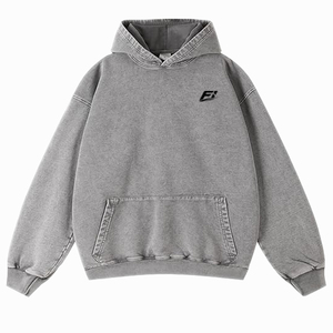 เสื้อฮู้ดดี้โอเวอร์ไซส์ปักลายตามสั่ง ขายส่ง ผ้าคอตตอนหนานุ่ม สตรีทแวร์ แบรนด์ส่วนตัว ผู้ผลิตจากสหรัฐอเมริกา น้ำหนัก 300 กรัม - Product Image 1