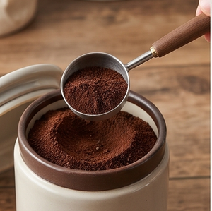 Cuillères doseuses en acier inoxydable de qualité supérieure avec long manche en bois, finition argentée, idéales pour les tâches de cuisson et de pâtisserie précises - Product Image 4