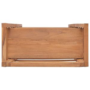 Étagère en bois de teck naturel massif de taille moyenne - Product Image 5