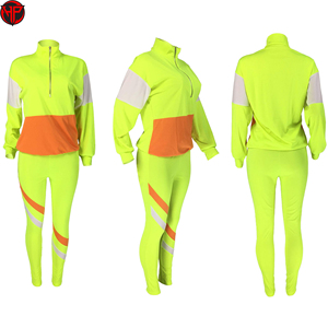 <b>Women</b> Colorblock Tracksuit Set Zip Up Hoodie Jacket and Leggings Sportswear Casual Wear <b>Women</b> <b>Windbreaker</b> Tracksuit Set - Product Image 4