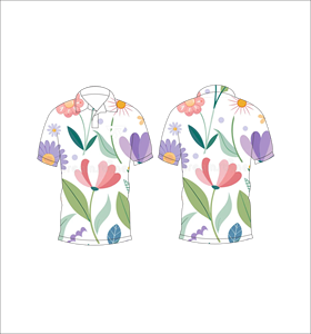 Men’s <b>White</b> Floral Print <b>Polo</b> Shirt Short Sleeve Casual Summer Fashion Golf Shirt - Product Image 6