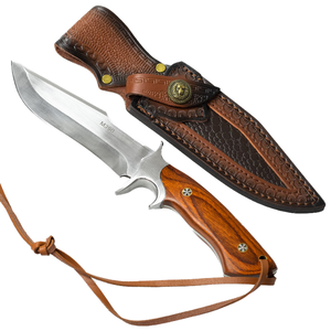 Couteau de survie et de chasse personnalisable en acier inoxydable, tactique, portable, pour usage industriel, avec manche en bois DIY, ODM, lame droite - Product Image 1