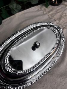 Vintage Oneida Silver Plated Butter Dish, lid and glass insert - Product Image 4