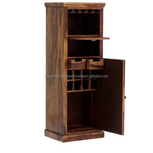 ตู้บาร์ไม้มะม่วง 2 ประตู ทรู ลิฟวิ่ง |   ตู้เก็บขวดไวน์ไม้เนื้อแข็ง |   เฟอร์นิเจอร์บาร์บ้านสไตล์โมเดิร์น 2026 GWE249 - Product Image 1