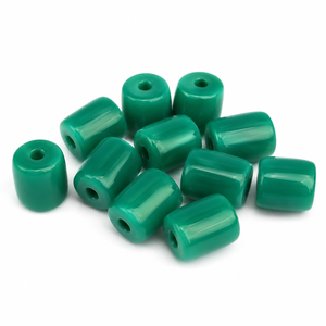 Cuentas de Vidrio Verdes Gruesas de la Marca Conifer, Forma Rectangular, Paquete a Granel para la Fabricación de Joyas, Diseño de Collares, Suministros para Manualidades, Venta al por Mayor - Product Image 1