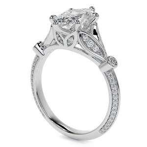 แหวนหมั้นเพชรทรงมาร์คีส์ 14k/18k ทองคำแท้ ดีไซน์แรงบันดาลใจจากท้องฟ้า พร้อมขอบแหวนแบบ Knife Edge - Product Image 5