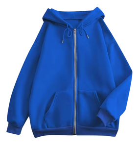 Womens Oversized <b>Zip</b> <b>Up</b> Hoodie Solid Color Fleece Hooded Sweatshirt Long Sleeve Casual Full <b>Zip</b> <b>Jacket</b> Loose Fit Winter Hoodie - Product Image 1