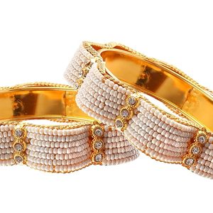 24K Gold Plated Alloy Bangles With <b>Ruby</b> And Emerald Stones Flower Pattern Women's Wedding Jewelry Classic Style - Product Image 2