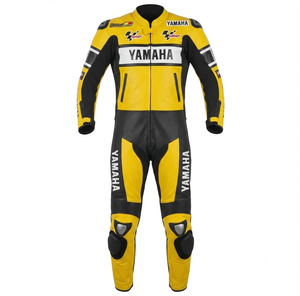 Combinaison de course Ramaha Pro pour homme, 1 pièce, en cuir de vache véritable/cuir de kangourou, style MotoCP, combinaison de course sur circuit, niveau de protection 2 - Product Image 1