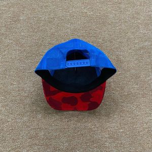 Cartoon Shark Mouth 3D Embroidery Washed Chains Snapback <b>Cap</b> Blue Red <b>Camo</b> Unisex 6-Panel Adjustable Street Style Hat - Product Image 6