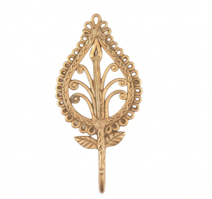 Elegant Matte Gold Polish Brass Wall <b>Hook</b> <b>With</b> Modern Design Perfect For Home Decor Elegant Storage Solutions - Product Image 1