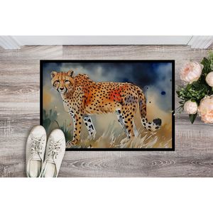 Felpudo antideslizante Cheetah 24H X 36W interior/exterior alfombrilla de puerta de pila baja para entrada alfombra de puerta delantera lavable - Product Image 2