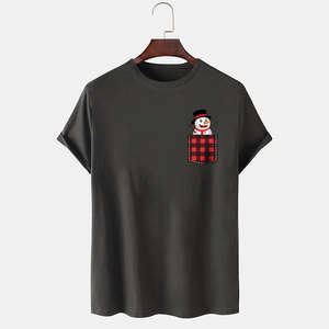เสื้อยืดออกกำลังกายผู้ชายสั่งทำขายส่ง เนื้อผ้าระบายอากาศ เป็นมิตรกับสิ่งแวดล้อม แห้งเร็ว คอกลม แขนสั้น ทรงปกติ ผ้าฝ้าย 100% - Product Image 3