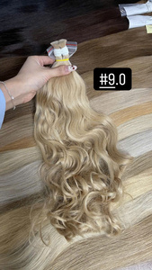 A granel 100% Extensiones de cabello virgen vietnamita crudo Estilo ondulado natural Todos los colores 60cm Cabello ondulado natural de alta calidad - Product Image 2