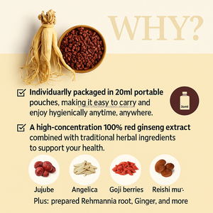 Korean Panax Ginseng Liquid Tonic Natural Drink with Antioxidant Benefits and Immune Support for Adults From Aged Root Extract - Product Image 3