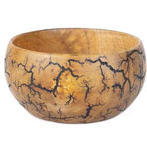 Natural Wooden Food Serving Bowl in Round Shape for Home and Hotels Tabletop Dinnerware Food Serving Bowl Handmade - Product Image 5