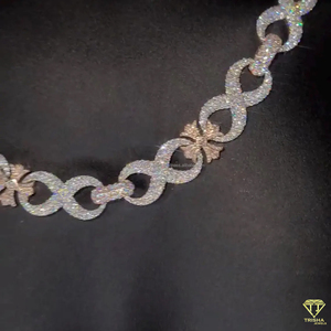 Fashion <b>Infinity</b> Link Chain Moissanite Diamond in 925 Sterling Silver Iced Out Hip Hop Bling Necklace Luxury Jewelry Men Women - Product Image 2