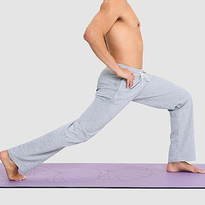 Pantalon de survêtement décontracté pour homme en mélange polyester/coton, taille élastique, à lacets, poches latérales, coupe-vent, séchage rapide, léger, pour l'automne - Product Image 2