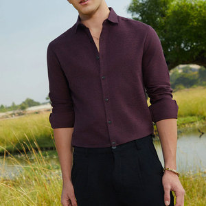 Camisas de Algodón Duraderas para Hombre, Costuras de Alta Calidad, Tela Transpirable, Uso Prolongado - Product Image 1