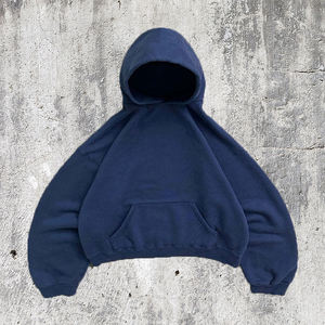 Sweat à capuche personnalisé en molleton uni, écologique, en polyester/coton 600 g/m², service OEM, pour homme - Product Image 3
