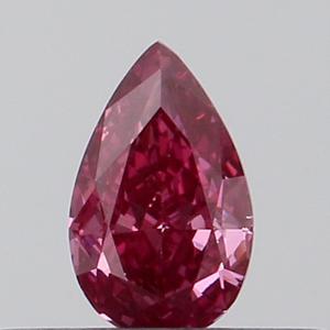 Diamant de laboratoire CVD de 0,24 ct, fantaisie violet rose vif, taille poire, pureté VS1, pour la fabrication de bijoux - Product Image 1