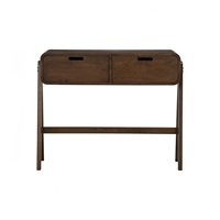 Table d'entrée étroite en bois massif de chêne de haute qualité, durable, avec 2 tiroirs de rangement, design moderne, pour salon, petit appartement 1