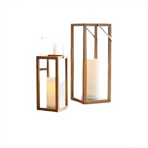 Best Selling Glass And Metal Unique Decorative <b>Set</b> of 2 Pcs <b>Lantern</b> American Design Candle Holder <b>Lantern</b> For Home Decoration - Product Image 2