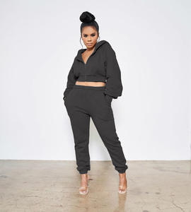 Conjunto Deportivo de Moda Personalizado para Mujer, Ropa de Otoño, Manga Larga, Sudadera Sexy, Pantalones Casuales, Traje Deportivo - Product Image 3