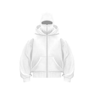 Servicio de Fabricación de Sudaderas con Capucha Balaclava Personalizadas con Etiqueta Propia, con Cremallera, Unisex, Lisas, para Impresión Puff - Product Image 4