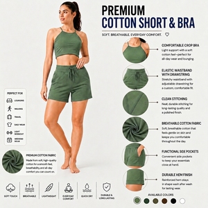 Ensemble décontracté pour femmes, short taille haute et haut court, confortable et décontracté pour l'été - Product Image 6