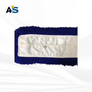 A&S Durable 5x40 Blue Dust <b>Mop</b> with Cotton Thread Self-Wringer Aluminum Pole Reusable for Multi-Floor Cleaning - Product Image 4
