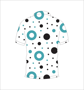 Camisa Polo Blanca Personalizada con Patrón de Círculos Negros y Verde Azulado, Camisa Polo de Golf Estampada Informal para Hombre, Transpirable, de Manga Corta - Product Image 5