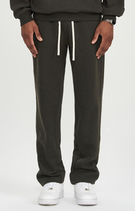 350GSM Fleece <b>Men's</b> <b>Jogger</b> Sweatpants Heavyweight Cotton Drawstring Mid Rise Straight Baggy Casual Trousers - Product Image 3