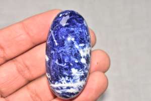 หินโซดาไลต์ ชิวา ลิงกัม สำหรับการบำบัดด้วยเรกิ การทำสมาธิ พลังงาน ตกแต่งทางจิตวิญญาณ คริสตัลธรรมชาติจากผู้จัดจำหน่าย - Product Image 2