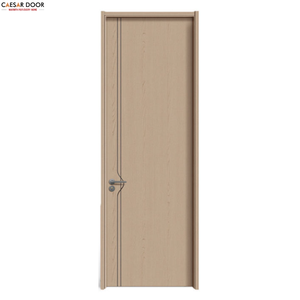 Porte d'entrée intérieure en bois massif de style minimaliste pour villa et usage résidentiel, porte en MDF résistante à l'humidité avec surface finie - Product Image 1