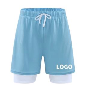 Short d'entraînement respirant en coton 100% pour hommes, séchage rapide, basket-ball d'été, course à pied, short décontracté en maille, taille élastique - Product Image 1