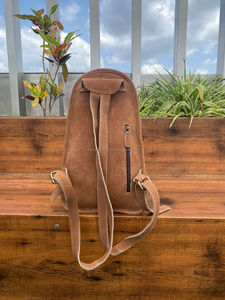 กระเป๋าสะพายข้างหนังกลับแท้แบบตะวันตกสำหรับผู้หญิง - Product Image 5