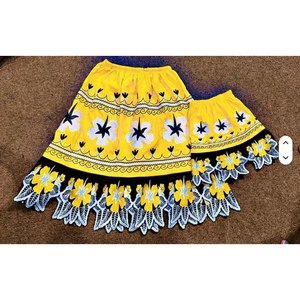 Falda Mini Plisada Casual de Algodón Personalizada para Mujer, Diseño de Vestido de Gala con Lazo Bordado, Estampado Digital Antibacterial - Product Image 1