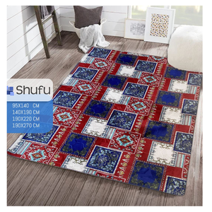 Tapis moderne abstrait en polyester Shufu, mousse haute densité, design gaufré, anti-allergique, antidérapant, doux, confortable, poils moyens - Product Image 3