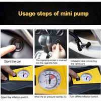 Mini Cordless ABS Tire Air Compressor Pump with Smart Pressure Monitoring Fast Inflation for Car Motorcycle Bicycle