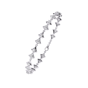 Bracelets en argent 925 avec diamants ronds brillants cultivés en laboratoire, certifiés IGI, pour femmes, bijoux de luxe. - Product Image 2