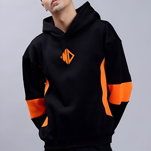 Men <b>Oversized</b> Logo Printed <b>Hoodies</b> Casual Streetwear Pullover Cotton Blend <b>Long</b> Sleeve Men's Loose Fit <b>Hoodies</b> - Product Image 4