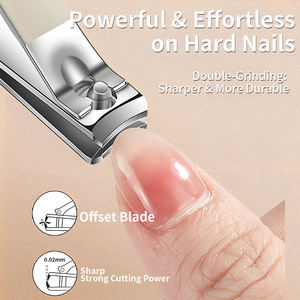 Nouveauté Anaaif Enterprises, ensemble de manucure professionnel de luxe portable blanc 7 pièces, acier inoxydable, coupe-ongles 10 en 1, étui - Product Image 5