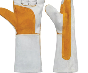 Durable Heatproof Anti-smash MIG TIG Welding <b>Gloves</b> Full Thumb Cowhide Fleece Lined Reinforced Extra Strength Comfortable Fit - Product Image 4