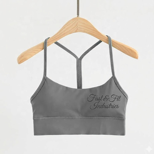 Popular Design <b>Plus</b> <b>Size</b> <b>Strapless</b> Yoga Sports <b>Bra</b> with Front Logo Customized Colors & Logo High Elastic Women's Fitness <b>Bra</b> - Product Image 4