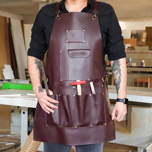 Genuine Leather Apron for Woodturners-Smell Proof Heavy Duty Portable Shavings Protection Professional Workshop Gear LPN-0350 - Product Image 4
