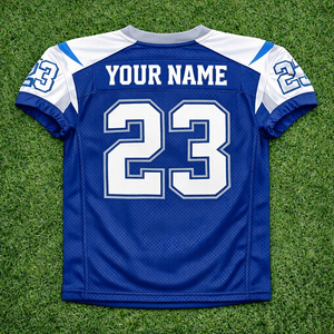 Uniforme d'équipe de football américain personnalisé pour les écoles, coupe courte, séchage rapide, respirant, tissu 100% polyester, nom du joueur sublimé - Product Image 4