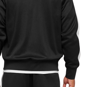 เสื้อแจ็คเก็ตแทร็คสีดำสำหรับผู้ชาย ทรงโอเวอร์ไซส์ ซิปเต็มตัว ชุดกีฬา ชุดออกกำลังกาย ชุดลำลอง ชุดสตรีทแวร์ ชุดแอคทีฟแวร์ เสื้อท่อนบน - Product Image 6