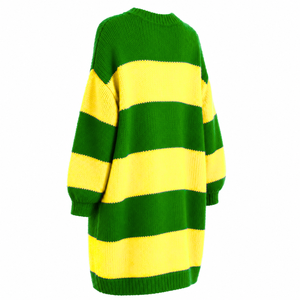 Cardigan long respirant personnalisé Chi Eta Phi Sorority avec logo brodé sur le devant, vert jaune, décontracté, manches longues pour femme - Product Image 3